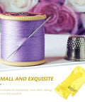 Automatic Needle Threader For Hand And Machine Sewing, Durable Yellow PP Material, 12 Pack Precision Threading Tools, Versatile Thread Compatibility, Time Saving Thread Guide, No Fuss To Use For Seniors And Beginners, yellow threader on sewing spool