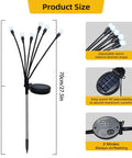 Two Pack Solar Garden Lights With 12 LED Firefly Lights, Weatherproof Outdoor Pathway And Patio Decor, Two Modes Of Swaying Glow