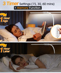 LED Clamp Desk Lamp With Gooseneck, Eye Care Desk Light for bedtime reading and sleep with remote control on nightstand