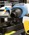 Must-Have Resin Cleanup Kit With 10 Silicone Spatulas And Plastic Scrapers For UV Resin 3D Printers, resin pouring into vat.