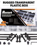 181-Piece M6 X 15-80mm Hex Socket Cap Bolts Hardware Kit For Cribs And Furniture, plastic case with assorted fasteners