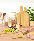 YIMITEE bamboo cutting boards with handles, 11x5 inches, 12-pack kitchen set