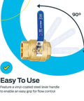 2 Inch IPS Heavy Duty Full Port Ball Valve Brass Plumbing Fitting For Water Lines Inline Shutoff With Easy Operation And Stamped Steel Handle