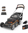 Nitro 21 Inch Cordless Lawn Mower With Self Propelled Drive Variable Speed Aerodeck Airflow Enhancement IntelliCut Precision Cutting Brushless Motor For More Power Includes Two 5Ah Batteries And Charger