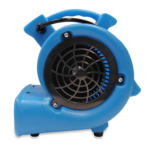 Side view of Compact Mini Air Mover Carpet Dryer With 380 CFM High Velocity Airflow And Only 0.75 Amp Draw Flexible 0 45 90 Degree Angles