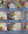 Step-by-step guide using Complete 504 Piece Plastic Snap Kit With Pliers For Sewing And DIY Crafts, T5 12mm Snaps on fabric.