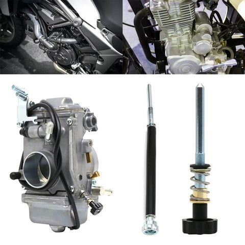 Idle Speed And Air Fuel Ratio Adjuster Screw For Motorcycle Carbs HSR42 HSR45 HSR48 with cable and carburetor setup