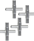 4 Way Sillcock Key Wrench Set For Faucets And Valves, Lifesaver Water Access Tool For Emergencies, Steel, 4 Pack