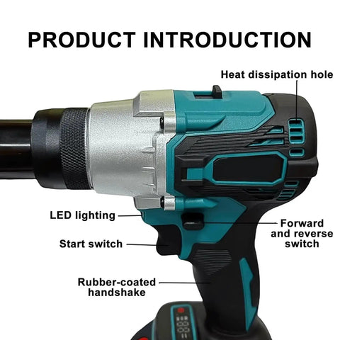 Top Rated Electric Drum Sealer Crimping Tool For 200L Oil Barrels Handheld Cordless Capping Machine With Removable Battery showing controls and ergonomic design.