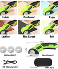 Powerhouse Cordless Electric Scissors With Rechargeable 4 Point 2V Battery And Self Sharpening Rotary Blades For Effortless Cardboard Cutting LED light on various materials