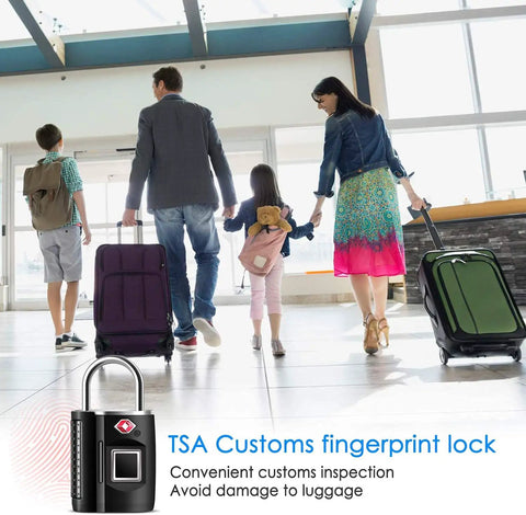 Keyless Fingerprint Lock With TSA Approval For Gym Luggage Travel Home Storage Smart Digital Locker And Backpack Safe.