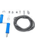 Heavy Duty Flexible Drain Snake Kit And Robust 12Mm Alloy Steel Drain Auger with flexible shaft and interchangeable tips.