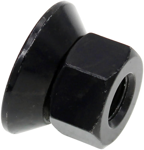 9/16-18 Flanged Flat Face Lug Nuts For Ford Models 1-1/16 In Hex 1 In Length Direct Replacement Close-up Durable Steel