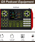 Pro Gaming Audio Mixer For Streaming And Podcasting With Built In Voice Changer USB Audio Interface DJ Style Mixer