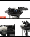 Electric Fuel Pump Module Assembly With Pressure Sensor For Buick LaCrosse And Pontiac Grand Prix top view showing ports and connectors.