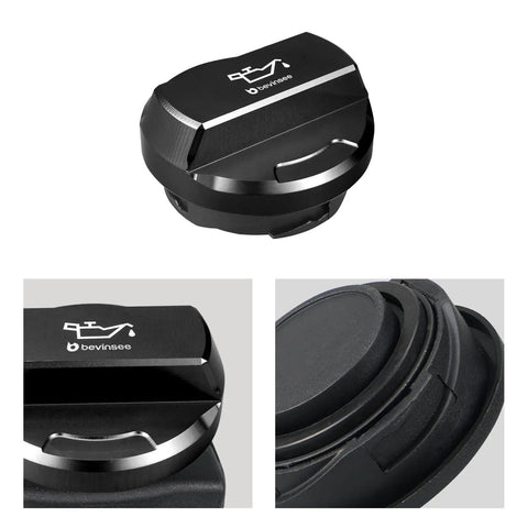 Engine Oil Fill Cap 06K103485C Aluminum Black For VW Audi EA888 Gen 3 Mk7 GTI A3 A4 A5 A6 TT Beetle Passat Tiguan Replacement