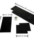 Heavy Duty Six Piece Vinyl Dock Seal Patch Kit For Badass Warehouse Shelter Fixes And No Sweat Industrial Building Maintenance To Keep Your Loading Zone Running Smooth, includes three vinyl sheets sizes 12x12 and 36x11-3/4.