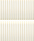 24 Pack Flameless Taper Candles Battery Operated LED Candles With Realistic Flicker, 11 Inch Ivory Tapered Candles for Home Decor