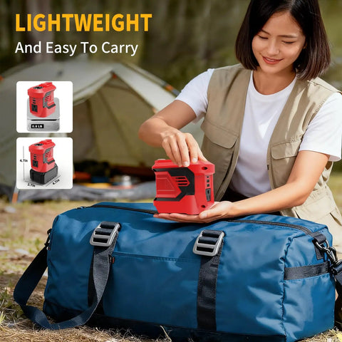 Hit The Road With Heavy Duty Juice From This 300W Portable Power Inverter For Makita 20V And 18V Batteries Converting DC To AC 110V For Camping Featuring Type C And Dual Usb Ports With A Cool Led.