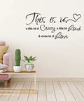 Crazy Loud Love Wall Decal Vinyl Sticker Inspirational Family Quote Art For Bedroom Living Room Office Decor Peel And Stick Easy Home Makeover Removable Wall Art For Any Room