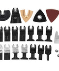 Universal Oscillating Saw Blades Set For Wood Metal Plastic High Carbon Steel 26 Pieces Multitool Cutting And Polishing Kit