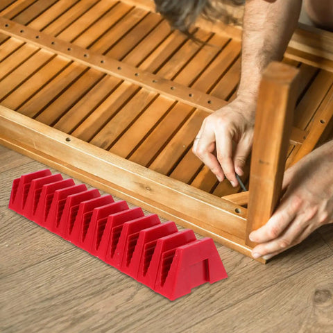 Modular Wrench Organizer Tray For Quick Access Grab And Go Tool Holder for DIY storage on workbenches, red plastic, 12 slots.