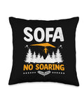 Hang Glider Pilot Throw Pillow For Hang Gliding Fans And Air Sports Crew Cozy Couch Decor No Soaring Theme Cushion For Your Sofa Great Gift For Pilots And Flight Events, featuring a colorful design with a hang glider silhouette.