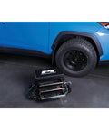 Heavy Duty 3 Drawer Rolling Tool Chest Seat With Magnetic Side Trays Black Vinyl Padded Seat near blue truck tire