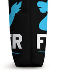 Side view of Fast Water Dragon Boat Tote Bag for Racing Crews And Water Sports Enthusiasts 16 By 16 Inch with logo detail