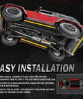 Easy installation of Dope Underglow LED Light Kit For Cars 4 Pieces RGB Neon Underside Lights with visual guide on vehicle.