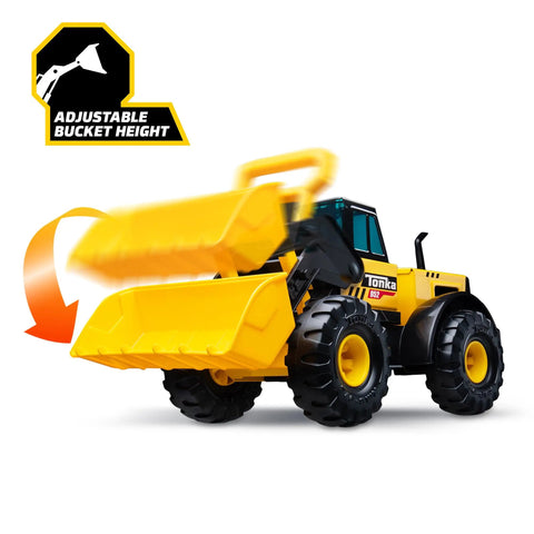 Steel Front Loader Toy Truck For Kids Ages 3 And Up, Built Tough With A Steel Frame And Sturdy Plastic, Adjustable Bucket Height