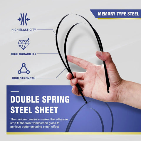 Top Shelf Original Equipment Replacement Windshield Wiper Blades For 2014 To 2018 Chevy Silverado And Gmc Sierra 22 Inch Pair showcasing double spring steel sheet.