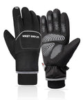 Waterproof Thermal Ski Gloves With 3M Thinsulate Insulation For Snowboarding Cycling And Mountaineering Non Slip Grip 10 Finger Touchscreen All Weather Warmth For Real Black Medium