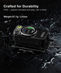 Pocket Ready Magnetic Clip On Flashlight With Built In Laser Distance Meter Delivering 650 Lumen White Light And 175 Lumen Red Light Type C Rechargeable Smart Display Emergency Work Light For Indoor Measurement, IPX6, 59.1mm