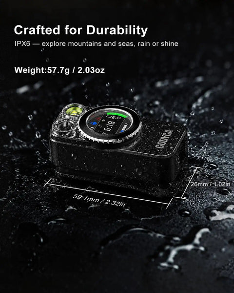 Pocket Ready Magnetic Clip On Flashlight With Built In Laser Distance Meter Delivering 650 Lumen White Light And 175 Lumen Red Light Type C Rechargeable Smart Display Emergency Work Light For Indoor Measurement, IPX6, 59.1mm