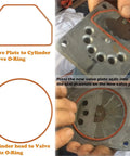Compressor Piston Kit Replacement For Craftsman Dewalt Porter Cable Air Pump Connecting Rod Set Oil Free Valve Plate O-Ring Install