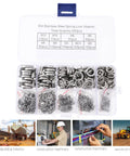 Pro Grade Stainless Steel Spring Lock And Plain Washer Assortment Kit M2 To 12mm for industrial fasteners and bolt repair