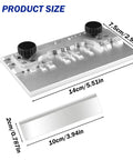 Photo Etched Parts Bender For Metal Sheets, Bench Vise Etching Tool For Military Model Making And Hobby Craft with measurements.