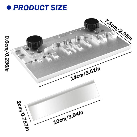 Photo Etched Parts Bender For Metal Sheets, Bench Vise Etching Tool For Military Model Making And Hobby Craft with measurements.