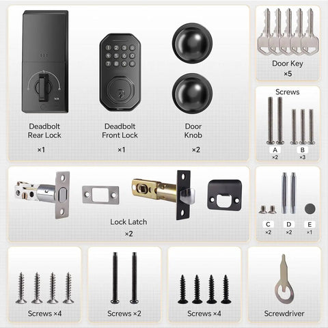 Top Shelf Wifi Keyless Entry Door Lock With Matte Black Knob Set And Smart Keypad App Control Plus One Hundred Security Codes For No Sweat Installation And Rock Solid Daily Privacy