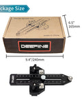 Thin Rip Jig For Table Saw Fast Safe Narrow Strip Cuts Repetitive Thin Strips Dual Bearings For Stable Consistent Thickness Easy Ripping Guide For Woodworking Projects And DIY Shop Use, shown with packaging and dimensions.