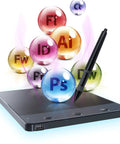 Top Tier Graphics Pad With Responsive Digital Stylus For Sketching Photo Editing OSU Gaming And Digital Art Buttery Smooth Pressure Sensitivity with software icons