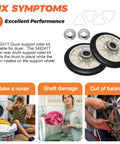 Heavy Duty Dryer Rear Drum Support Roller Kit For 29 Inch Wide Kenmore Whirlpool Estate Roper Dryers Pack Of 2 Beaquicy Includes Drum Rollers Tri Rings And Retaining Washers Easy Install Replacement Parts.
