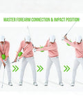 Golfer using Upgraded Golf Swing Trainer Ball For Posture Correction And Muscle Memory Portable Golf Training Aid For Beginners And Pros