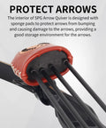 Adjustable Leather Archery Arrow Quiver With Quick Shoot System for Longbow or Recurve Bow holds 4 arrows with padding