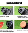 AF100 String Trimmer Spool Replacement Pro Grade Compatible With Black And Decker GH600 GH900 LST201 LSTE525 BESTA510 30 ft 0.065 Inch Refill Line AFS Weed Eater Edger Kit With RC100P Spool Cap Covers 6 Pack installation steps
