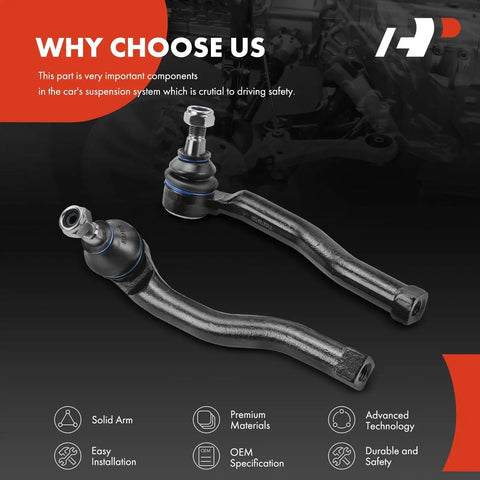 Front Outer Tie Rod End Compatible With Chevrolet Aveo Aveo5 Pontiac G3 Wave Suzuki Swift Plus Driver Side And Passenger Side Replacement Bolt On Direct Fit For Easy Installation On All Models black steel pair
