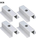 Solid Solar Middle Clamp For PV Panel Frame Height 25 To 50 Mm Aluminum Alloy Erosion Resistant Mounting Bracket 4 Pack