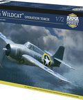Box of 1/72 F4F-4 Wildcat Operation Torch Plastic Model Kit Unpainted Assembly Includes Three Decal Options And Painted Mask Sticker