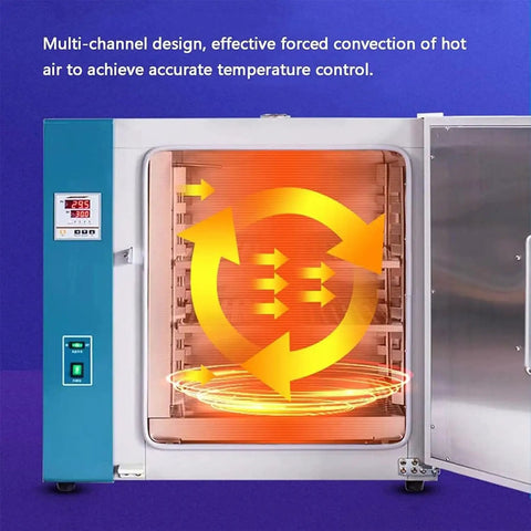 Top Shelf Laboratory Vacuum Drying Oven With 16L Or 43L Capacity Digital Controller showing multi-channel design for heat control.